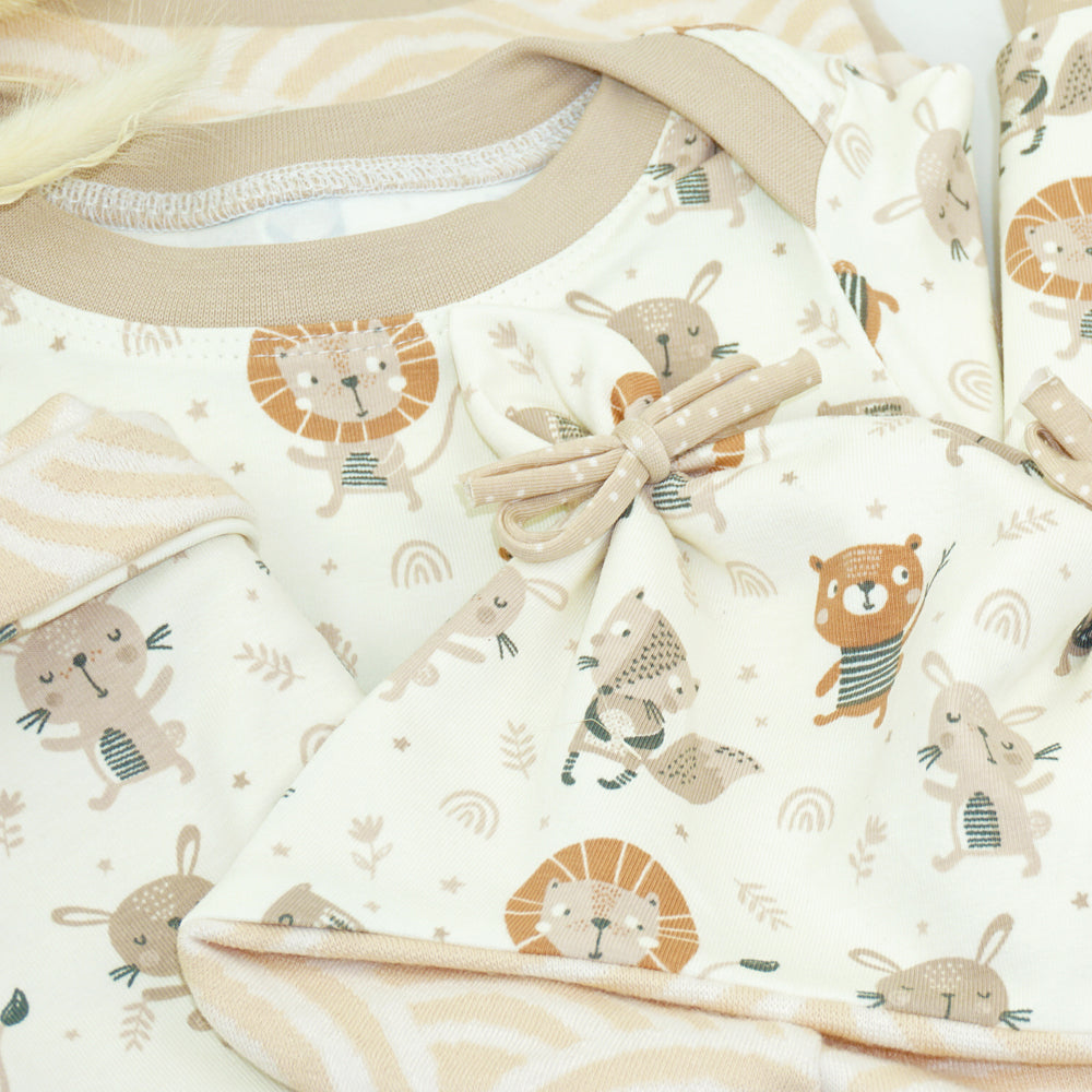 BIO Kuscheljacquard Mütze "Buddies"