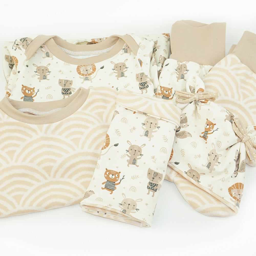 BIO Kuscheljacquard Mütze "Buddies"
