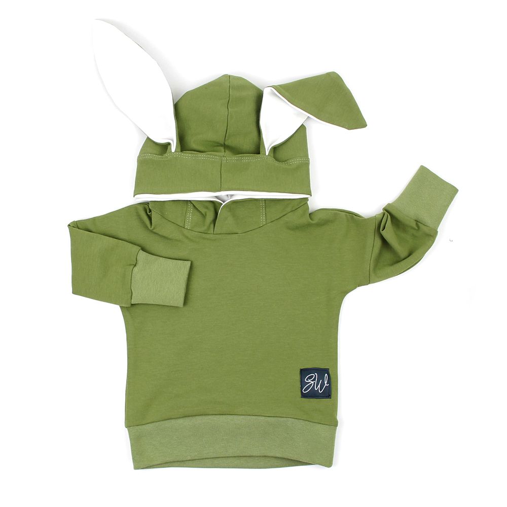 BIO Hoodie "Hasenohren" olive