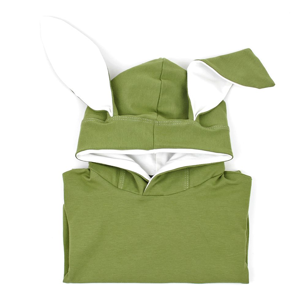 BIO Hoodie "Hasenohren" olive