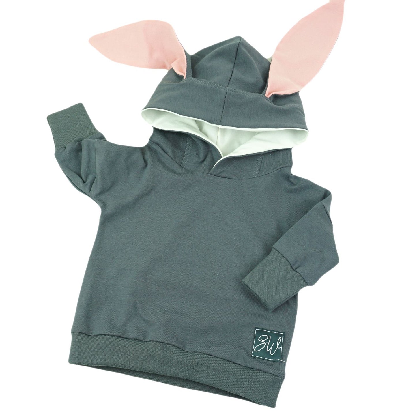 BIO Hoodie "Hasenohren" dunkelgrau