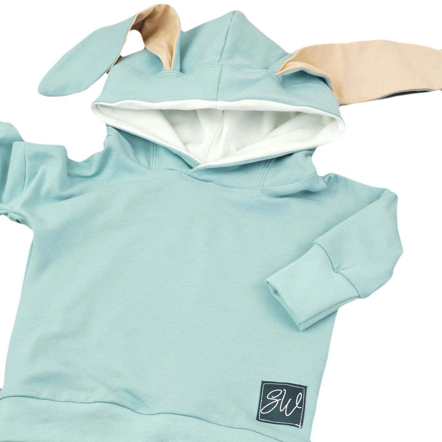BIO Hoodie "Hasenohren" gletscher