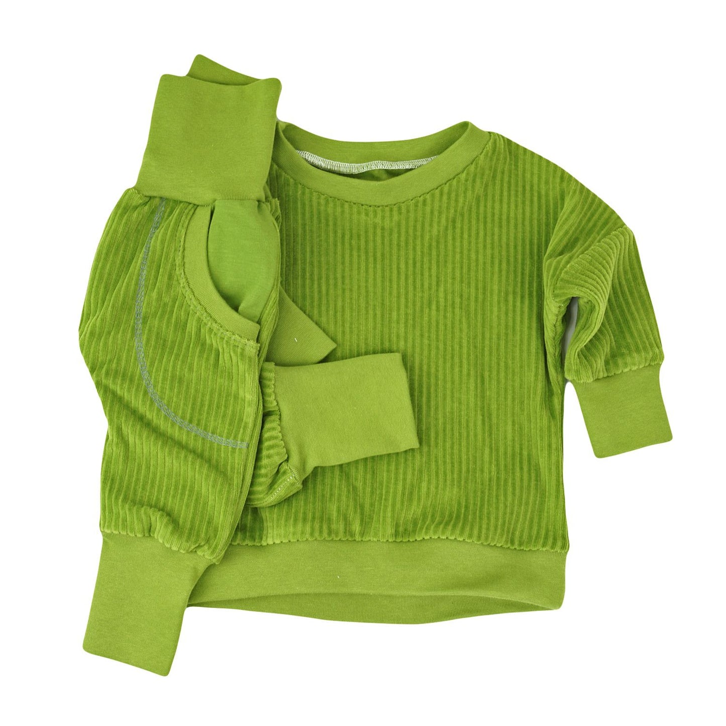 BIO Cordnicky Langarmshirt "avocado"